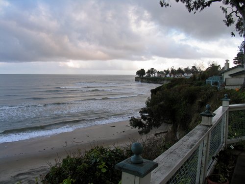 Three views of Cowell's Cove at sunset