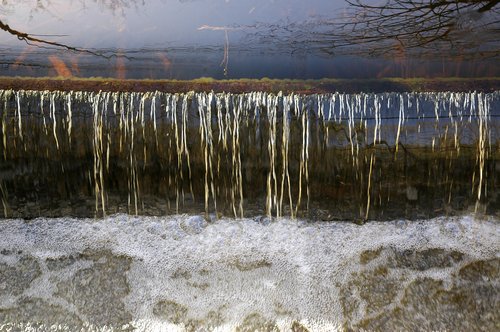 Triptych:  Sluice Gate in Spring