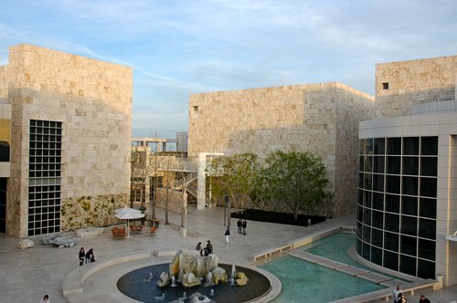 Getty Center Courtyard at Sunset