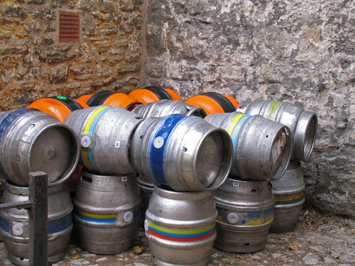 Empty Kegs next to the Old City Wall