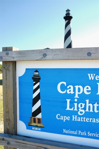 Cape Hatteras Lighthouse & Sign