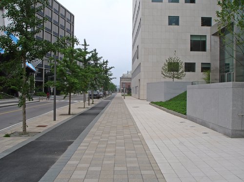Looking down Vassar Street