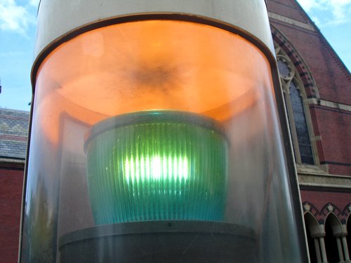 Light in front of Memorial Hall
