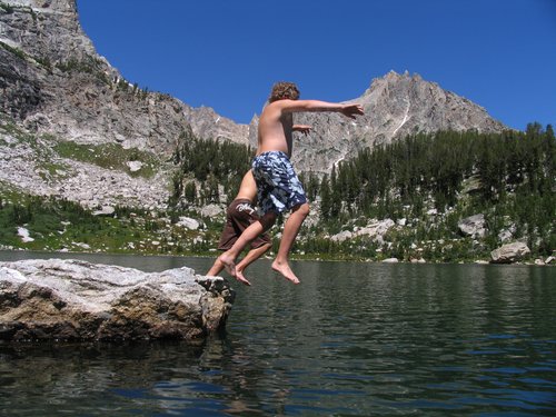 Into the Lake !