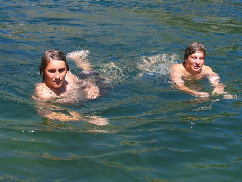 Swimming in Amphitheater Lake