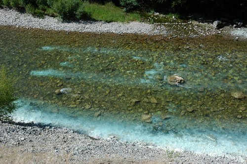Hot Spring (Sulfur) Running into Hoback River