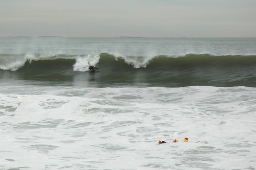 Body Boarding at The Wall