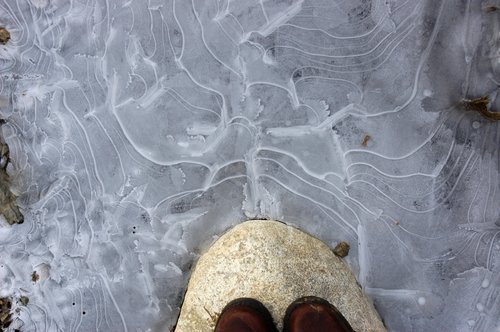 Looking down at thin ice