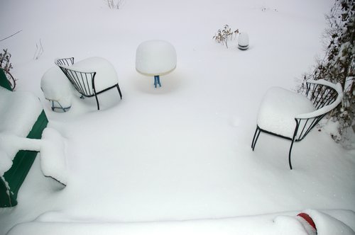 A Nice Garden Party (aka "Some snow here today")