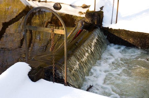 Sluice Gate in Winter