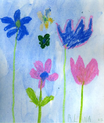 Alana-Art-PastelCrayon-Flowers