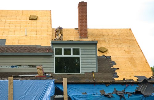 Stripping Shingles (Detail)